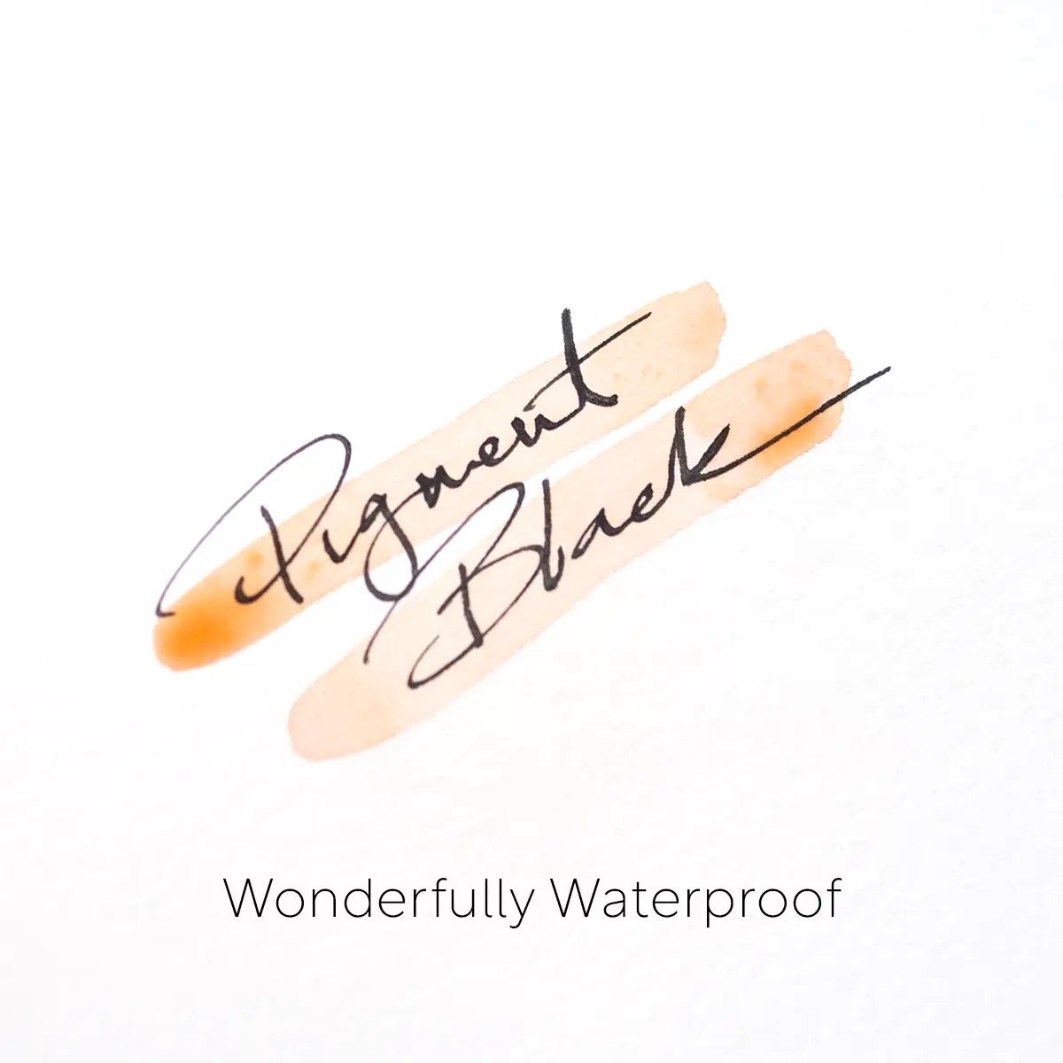 Tom's Studio Fountain Pen Ink Pigment Black Demonstration of Water Resistance