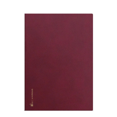 Wonderland222 A5 Notebook with Lingonberry (dark pink) cover.