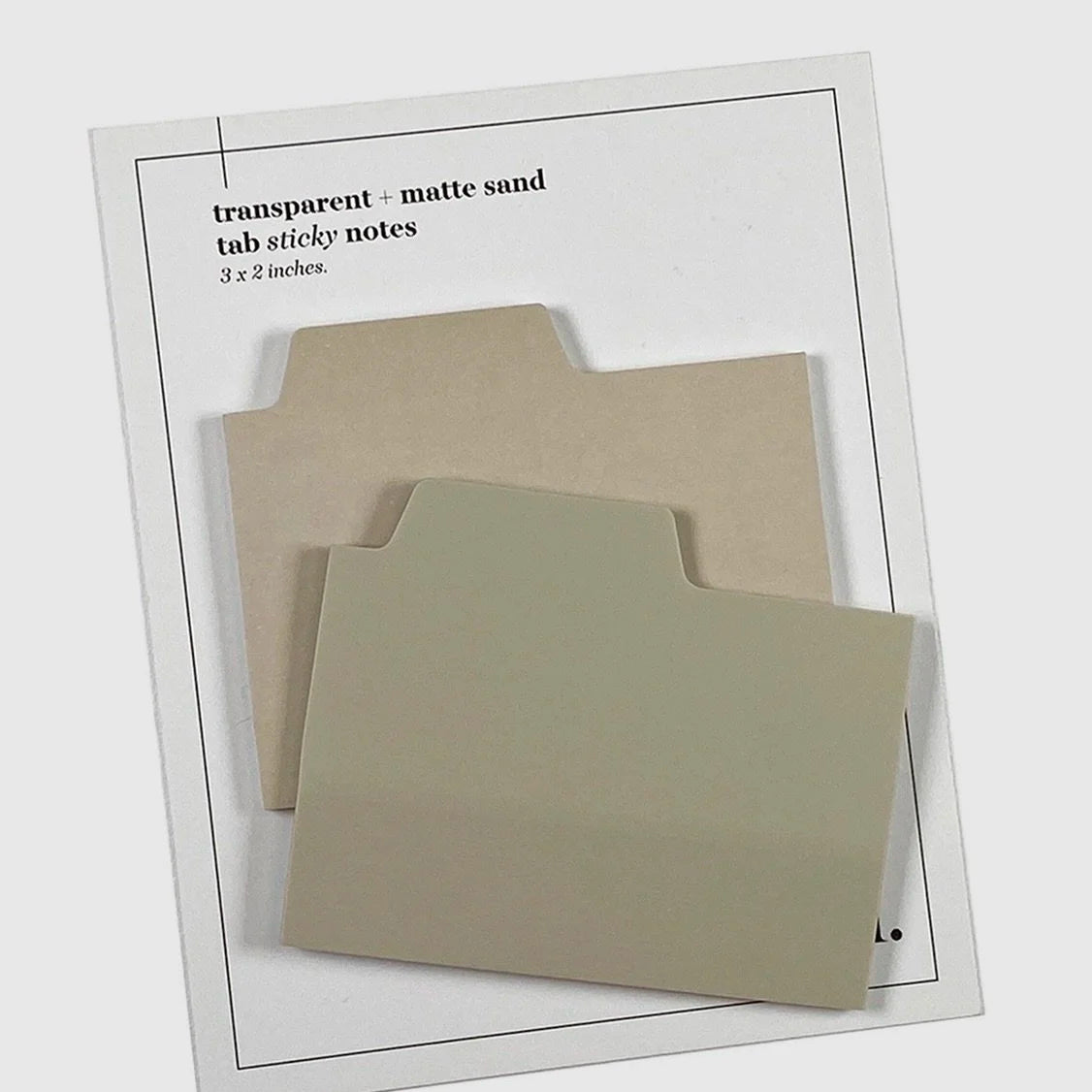 Cloth & Paper Tab Sticky notes in transparent matte sand