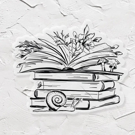 Belle & Union Vinyl Stickers Books and Flowers