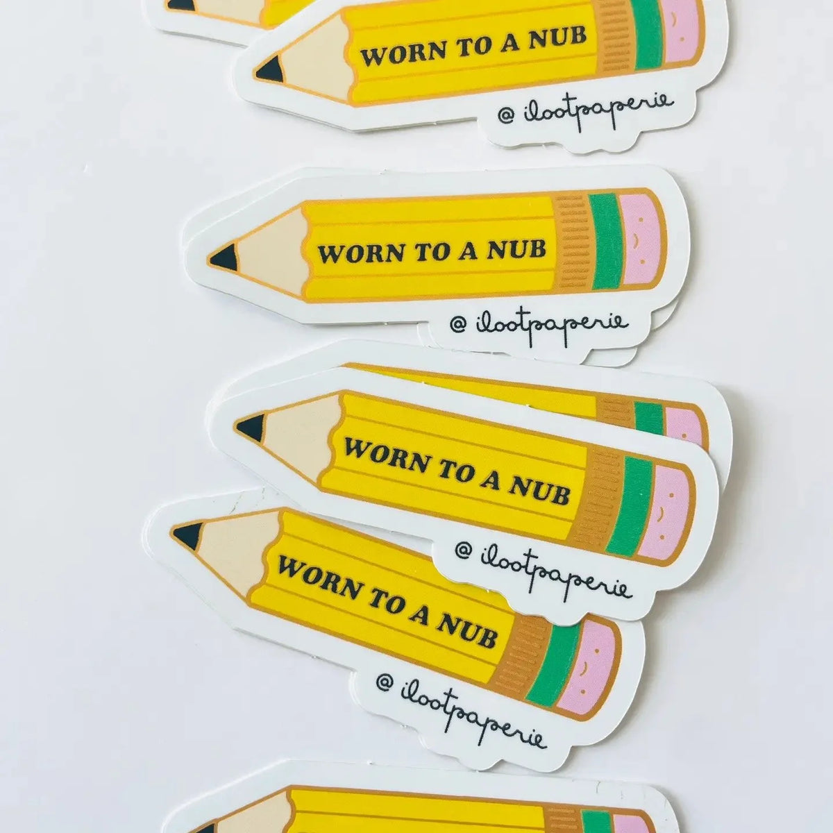 Worn to a Nub Pencil Sticker