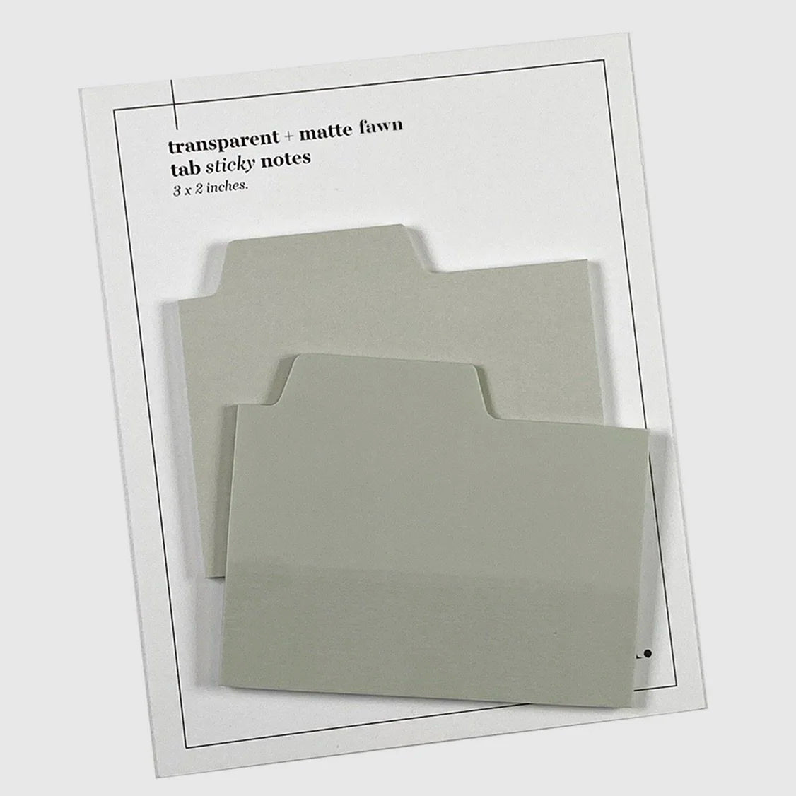 Cloth & Paper Tab Stickly notes in transparent matte fawn paper