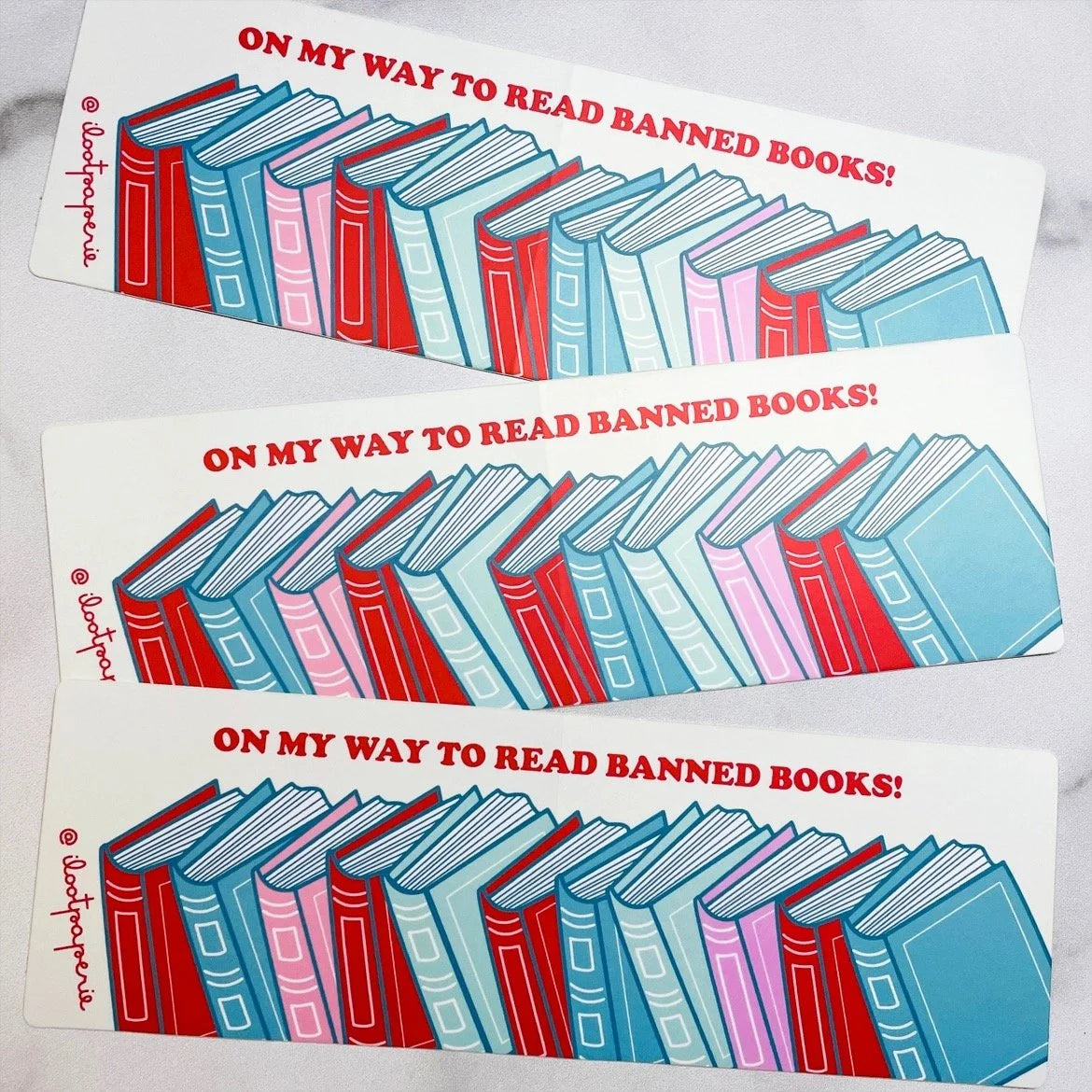 On My Way to Read Banned Books Bumper Sticker!
