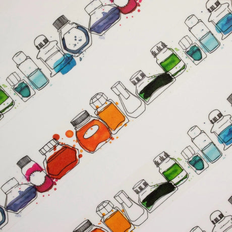 "Inky Dreams" Ink Bottle Washi Tape (Well-Appointed Desk)