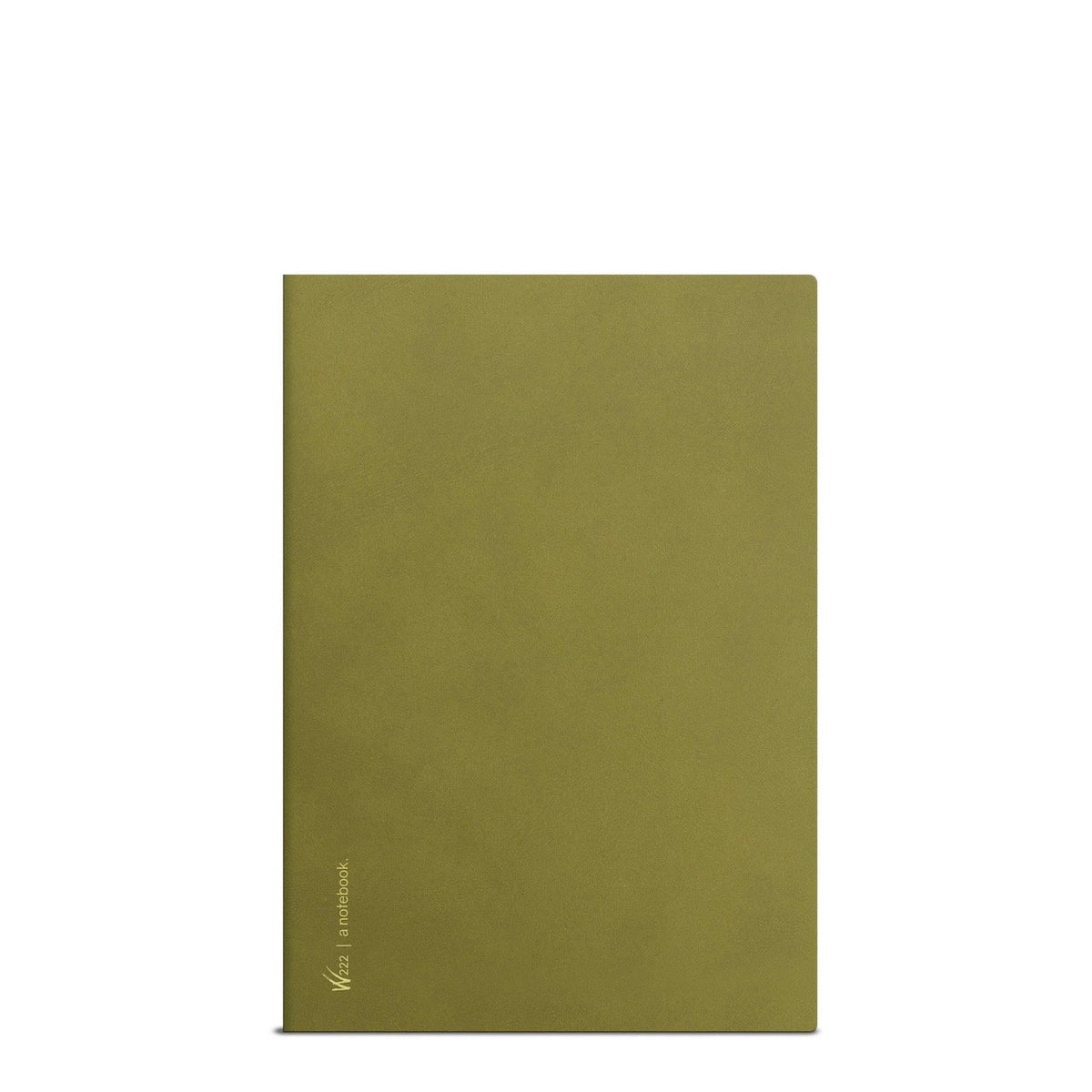 Wonderland222 B6 Notebook with Fiddlehead (dark yellow green) cover.