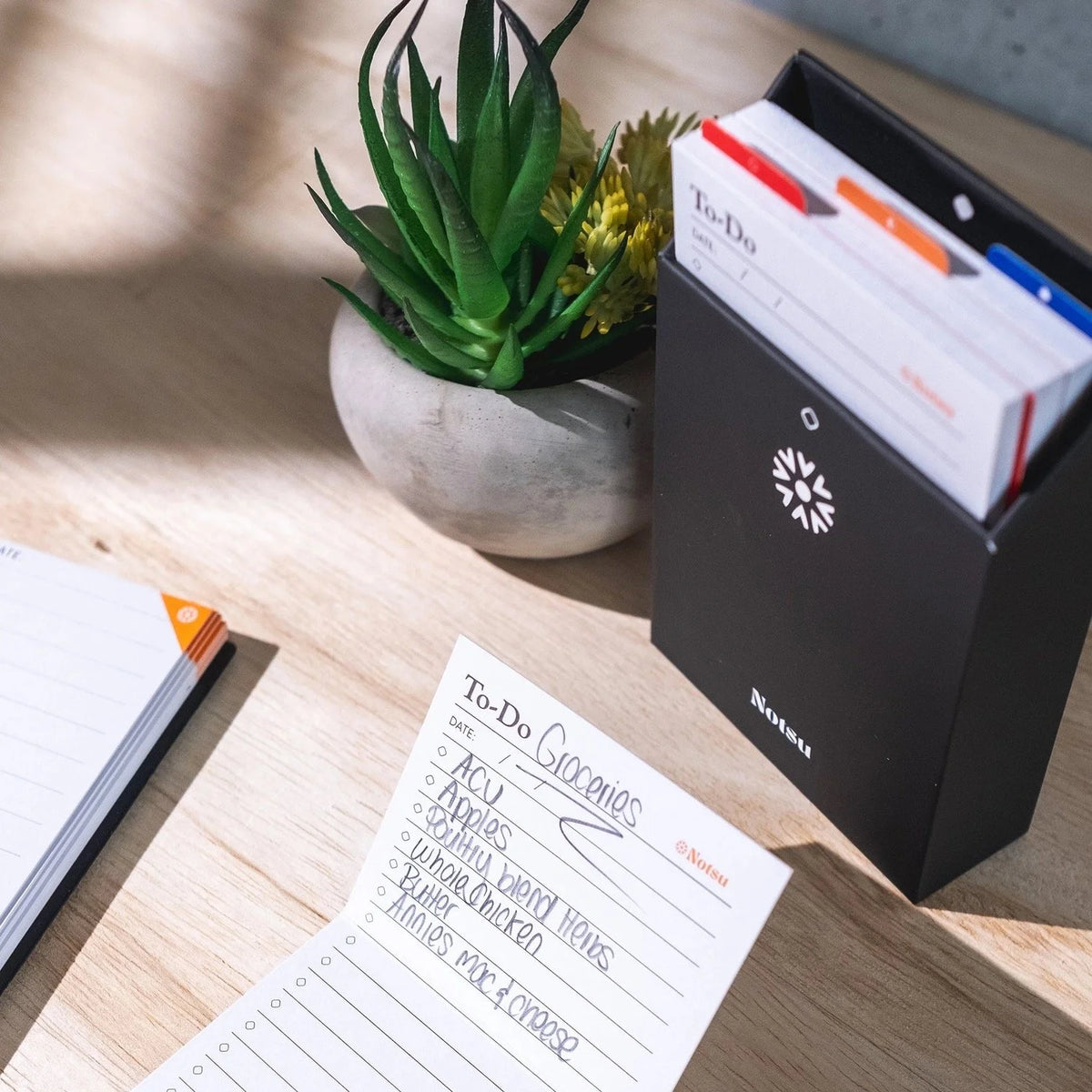 Notsu To-Do List Vertical Card Case with 50 Cards