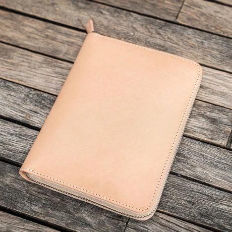 Galen Leather Zippered 5-Slot Pen Case