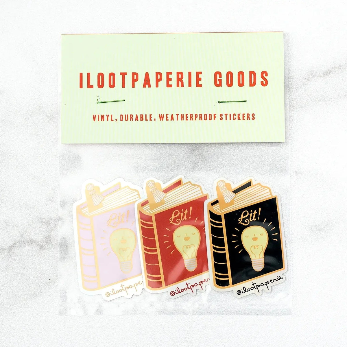 LIT! Book Sticker Set (Set of 3 Stickers)