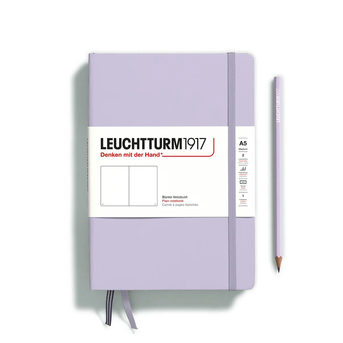 Leuchtturm 1917 A5 Hardcover Notebook Lilac Blank
