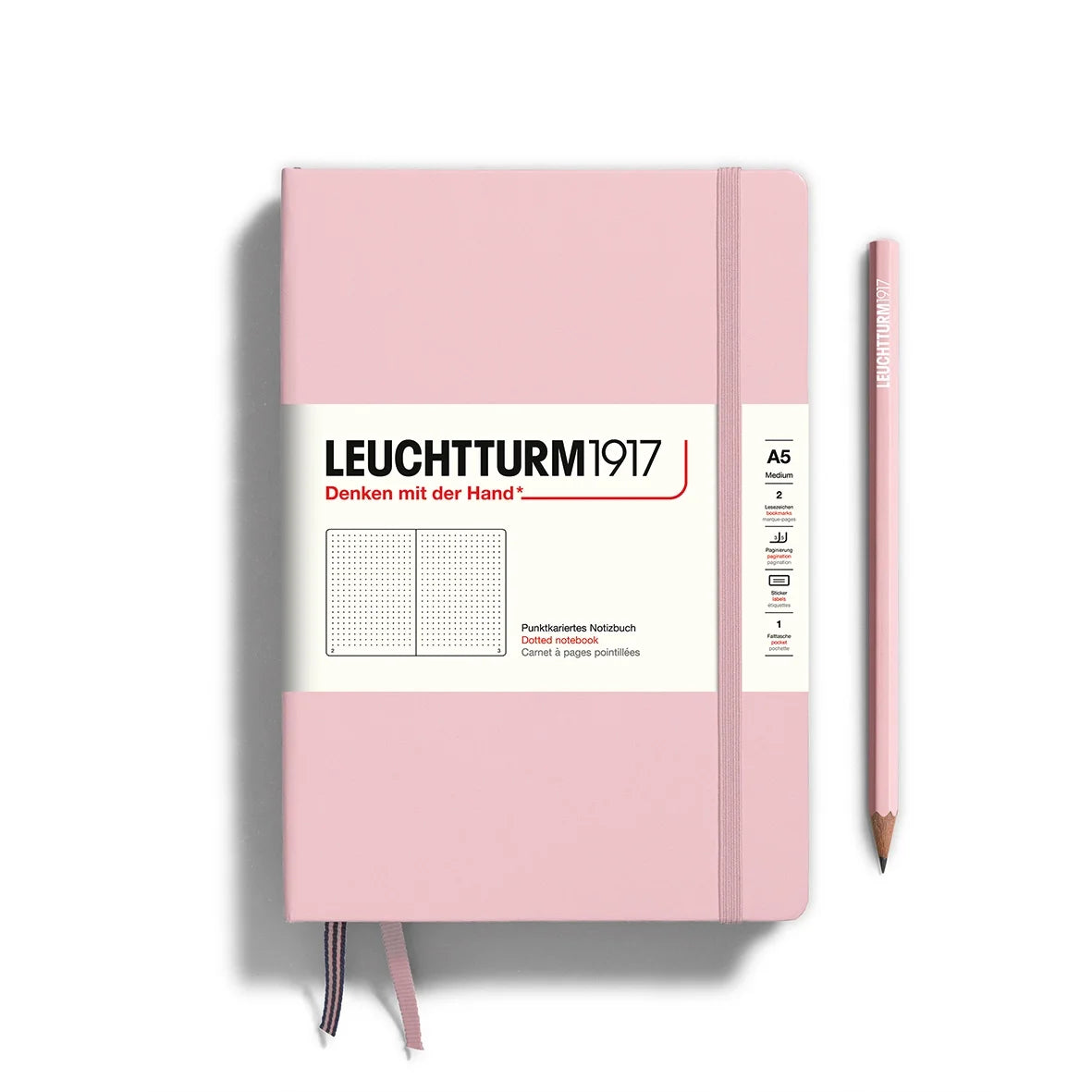 Leuchtturm 1917 A5 Hardcover Notebook Dot Powder