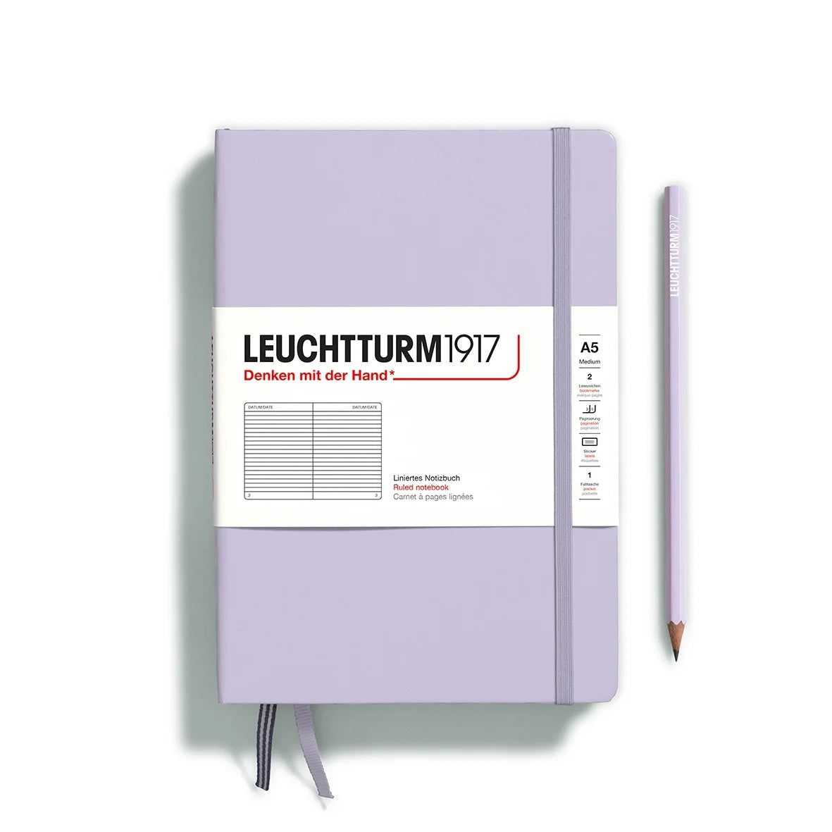 Leuchtturm 1917 A5 Hardcover Notebook Lined Lilac