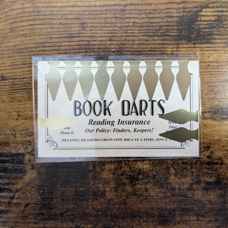 Book Darts Bookmark Sleeve Brass