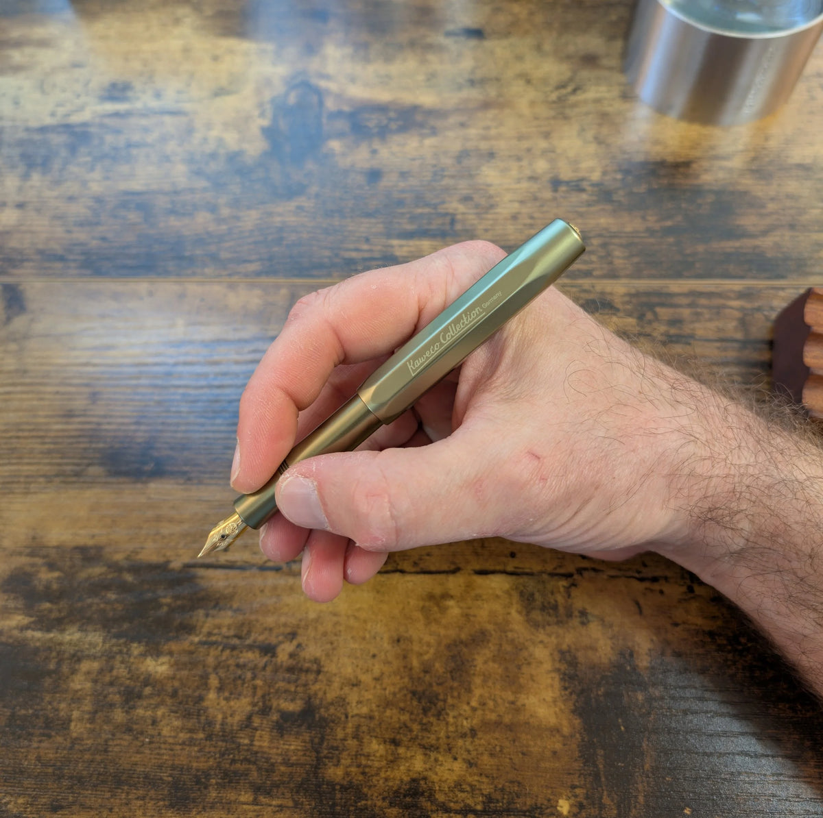 Kaweco Collection Sport Olivine Posted In-Hand