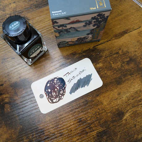 Taccia Ukiyo-e Fountain Pen Ink Series 1 Sabimidori Swatch