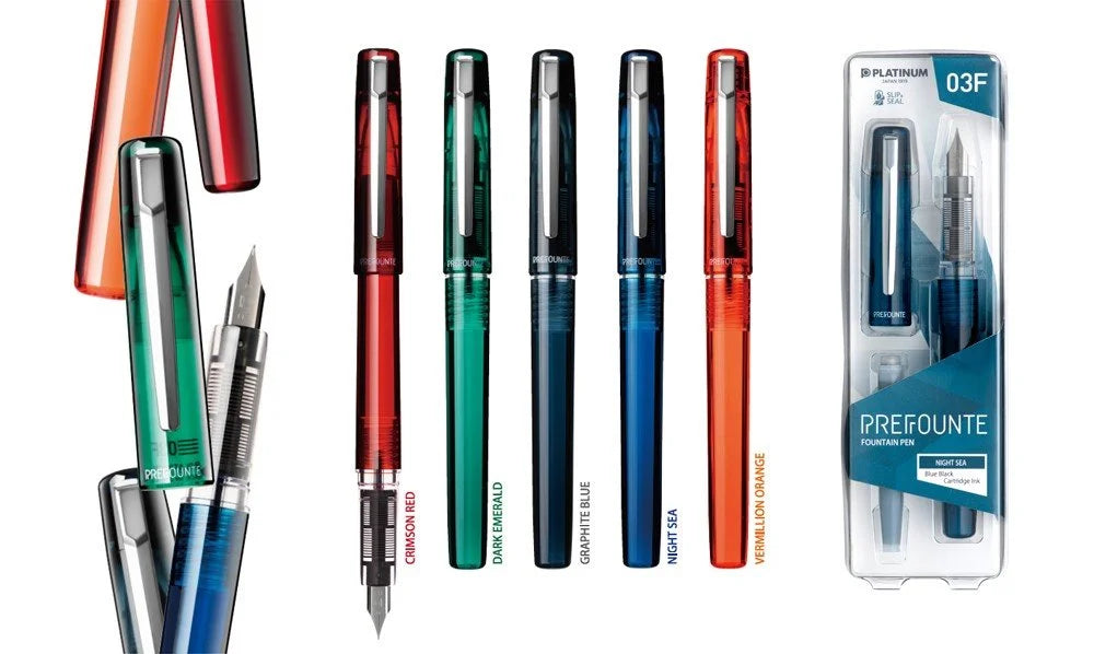Platinum Prefounte Fountain Pens All Colors