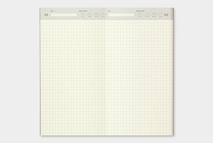 TRAVELER'S Notebook Standard Planner Refills 005 Free Daily interior