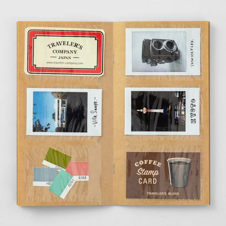 TRAVELER'S Notebook Standard Card File Kraft file in use
