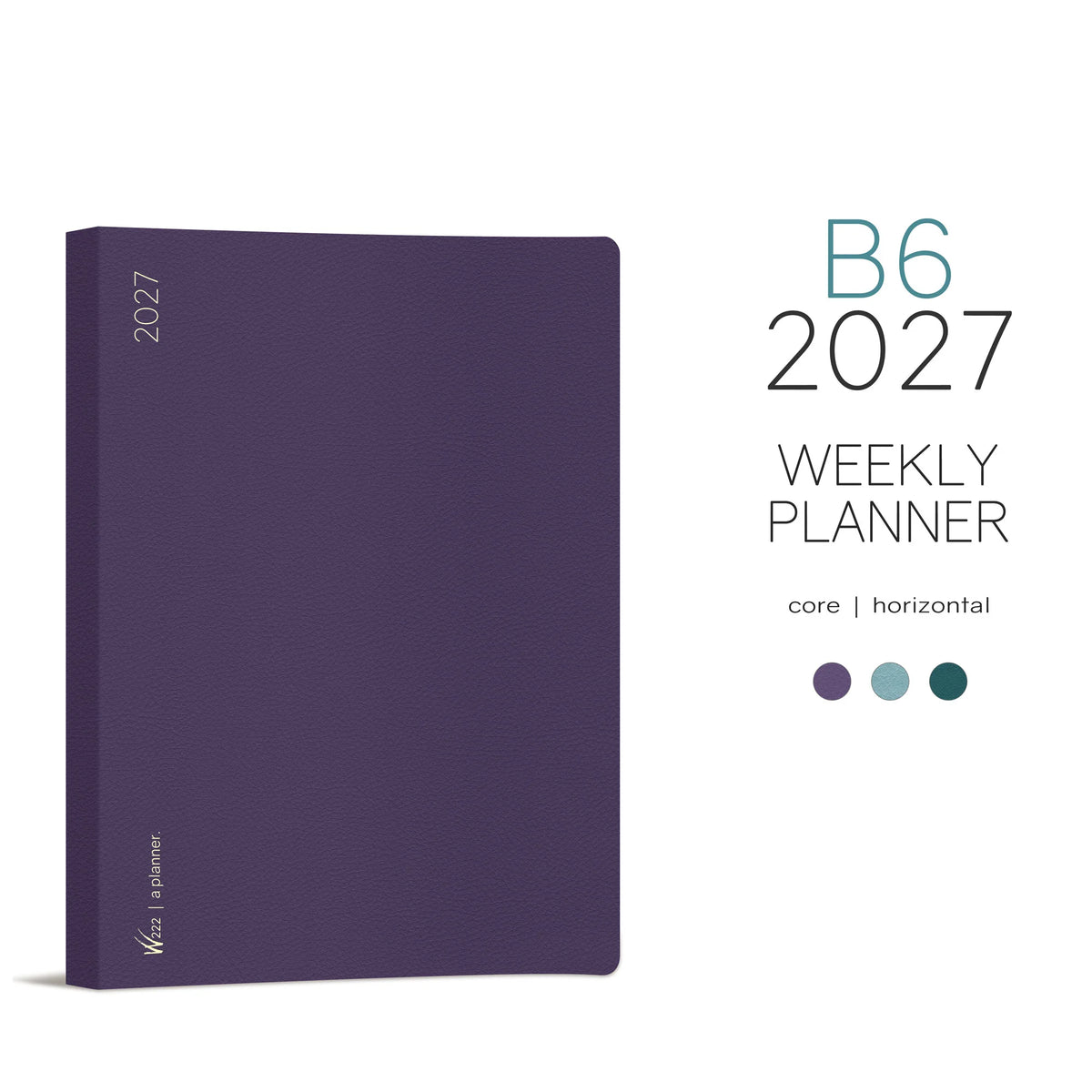 Wonderland222 B6 Weekly Planner Core Horizontal Cover with Color Options
