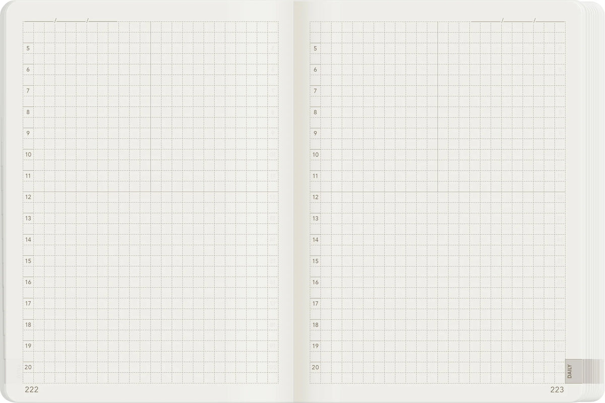 Wonderland222 2027 A6 Planner Core Stacked Weekends Blank Daily Page Layout