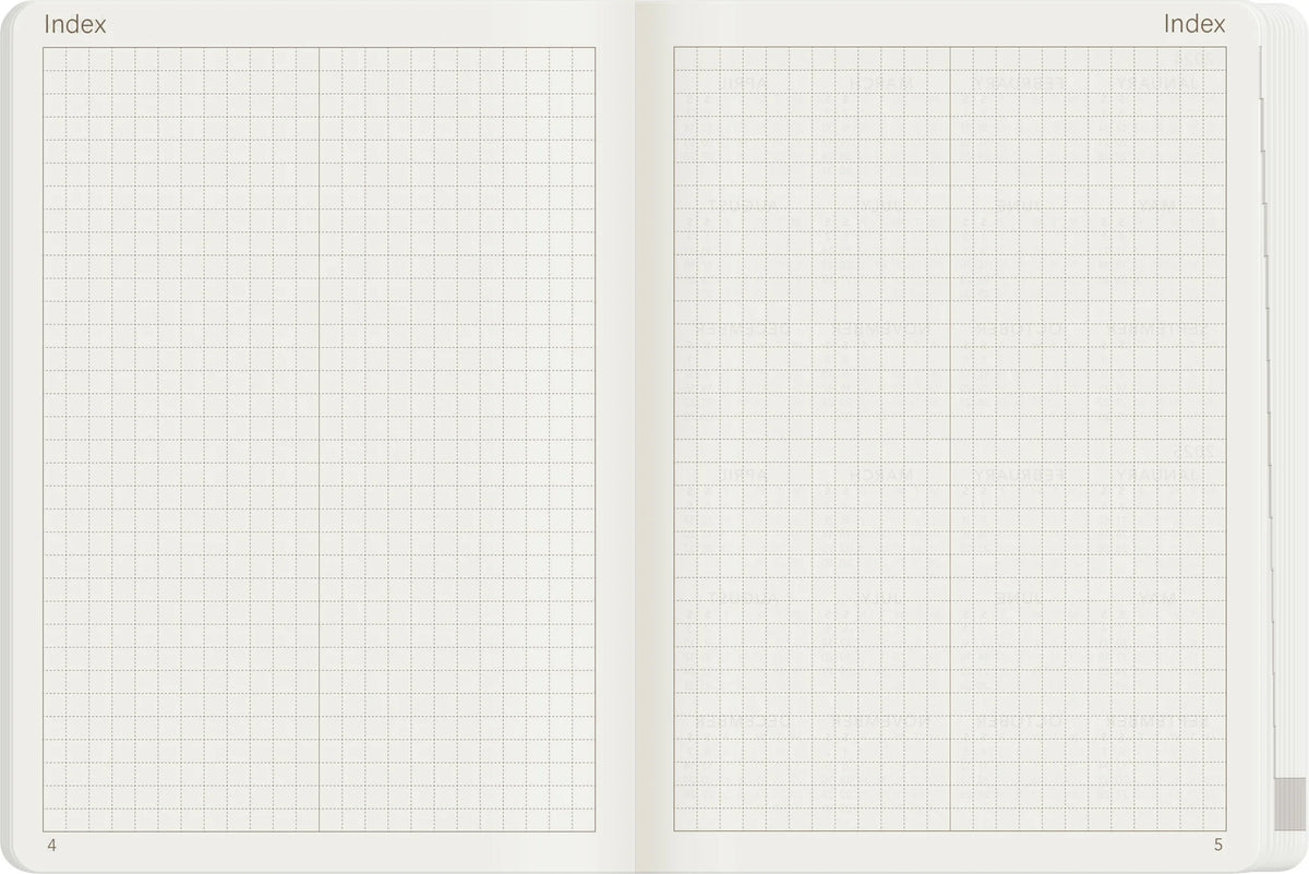 Wonderland222 2027 A6 Planner Core Stacked Weekends Index Page