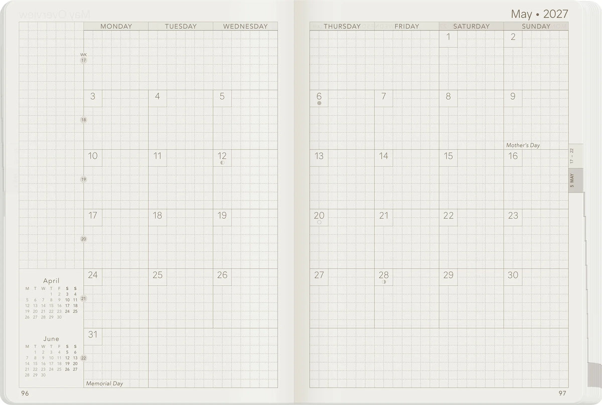 Wonderland222 2027 Monthly Calendar Layout Following Month