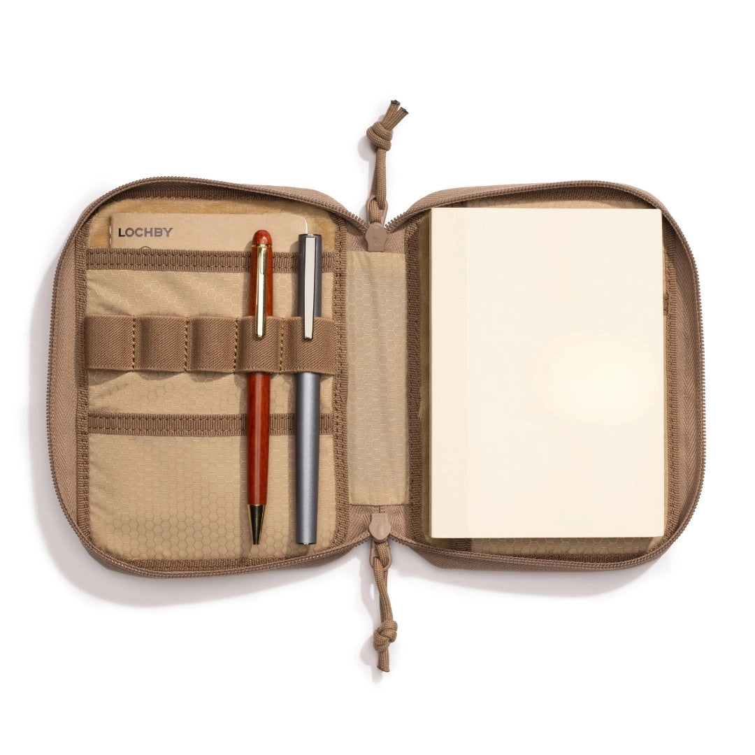 Lochby A6 Daily Folio in Navy with Tan Interior