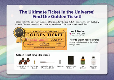 Colorverse Colorvent Ink Advent Calendar Golden Ticket