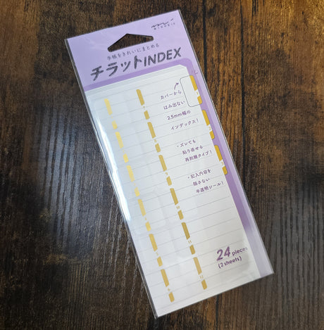 Midori Notebook Tabs Gold Numbers