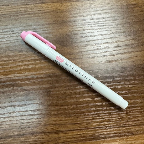 Zebra Mildliner highlighter with bold and fine tips in Pink (MP)