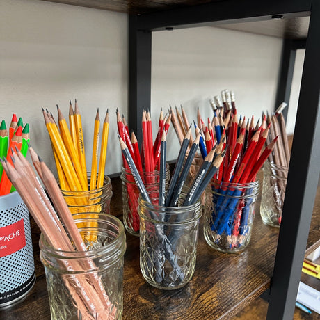 Woodcase Pencils On Shelf