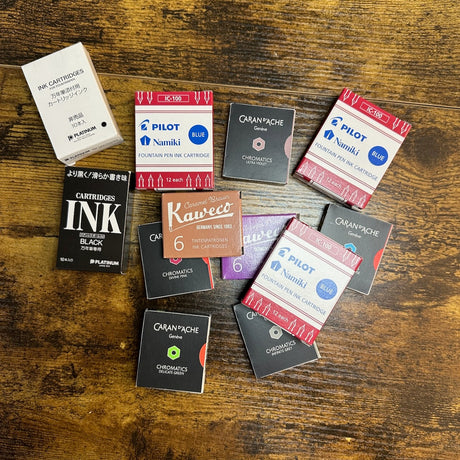 Fountain Pen Ink Cartridges from Various Brands