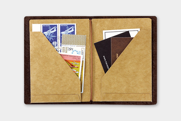 TRAVELER'S Notebook Kraft Folder Passport Open Full