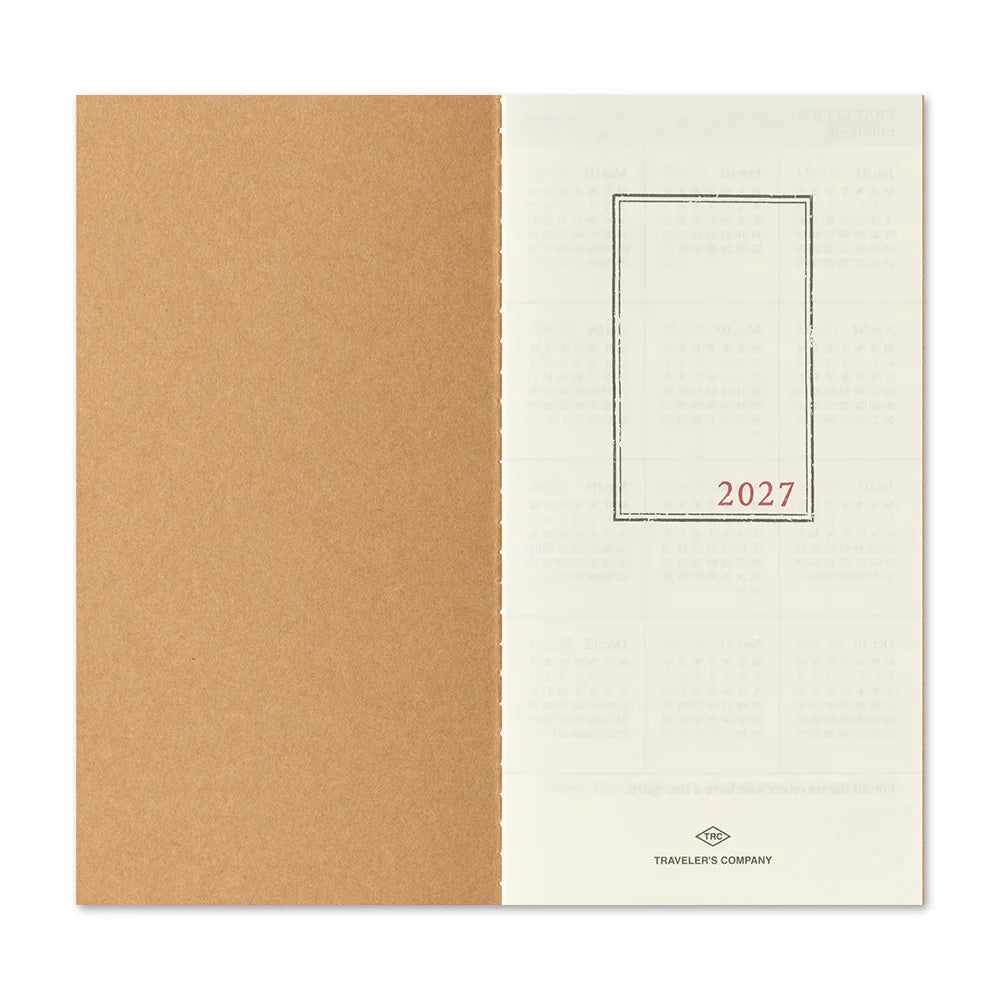 TRAVELER'S Company 2027 Diaries Monthly Cover Insert