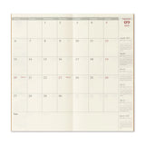 TRAVELER'S Company 2027 Diaries Monthly Blank Layout