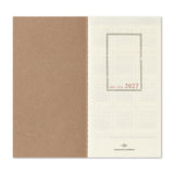 TRAVELER'S Company 2027 Diaries Weekly + Memo Layout Cover Inside Insert