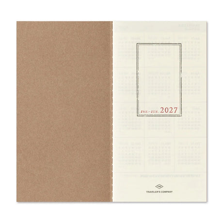 TRAVELER'S Company 2027 Diaries Weekly + Memo Layout Cover Inside Insert