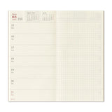 TRAVELER'S Company 2027 Diaries Weekly + Memo Layout Inside Weekly Page