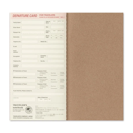 TRAVELER'S Company 2027 Diaries Weekly + Memo Layout Inside Back Cover