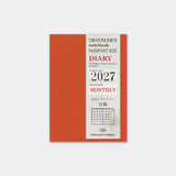 2027 TRAVELER'S Company Monthly Diary Passport Size Cover