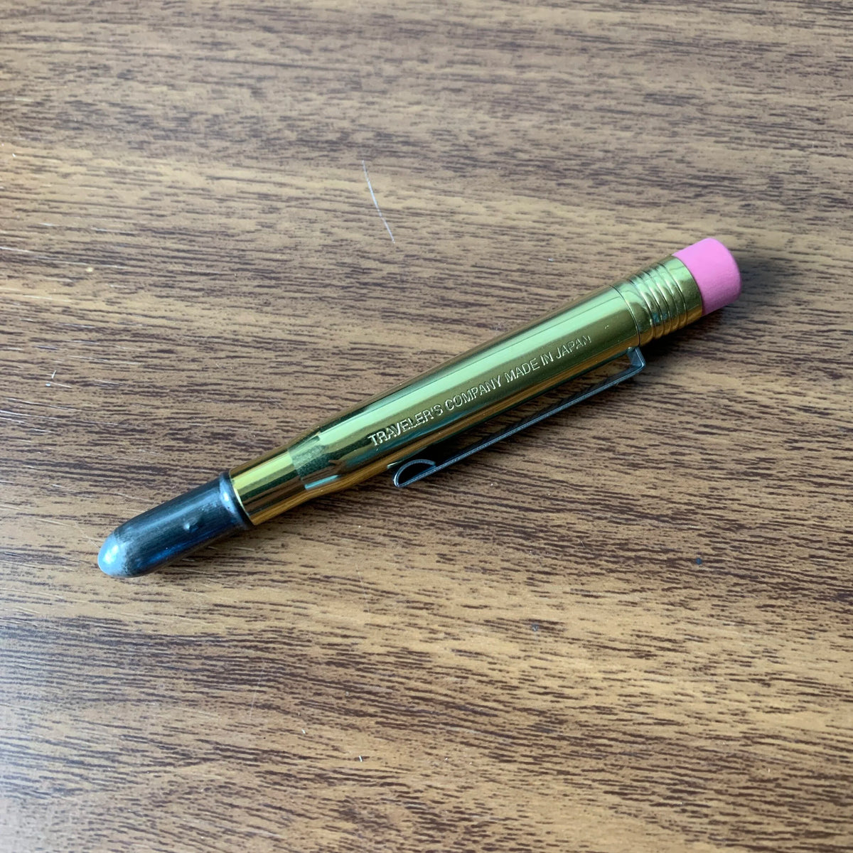 TRAVELER'S Company Brass Bullet Pencil Closed