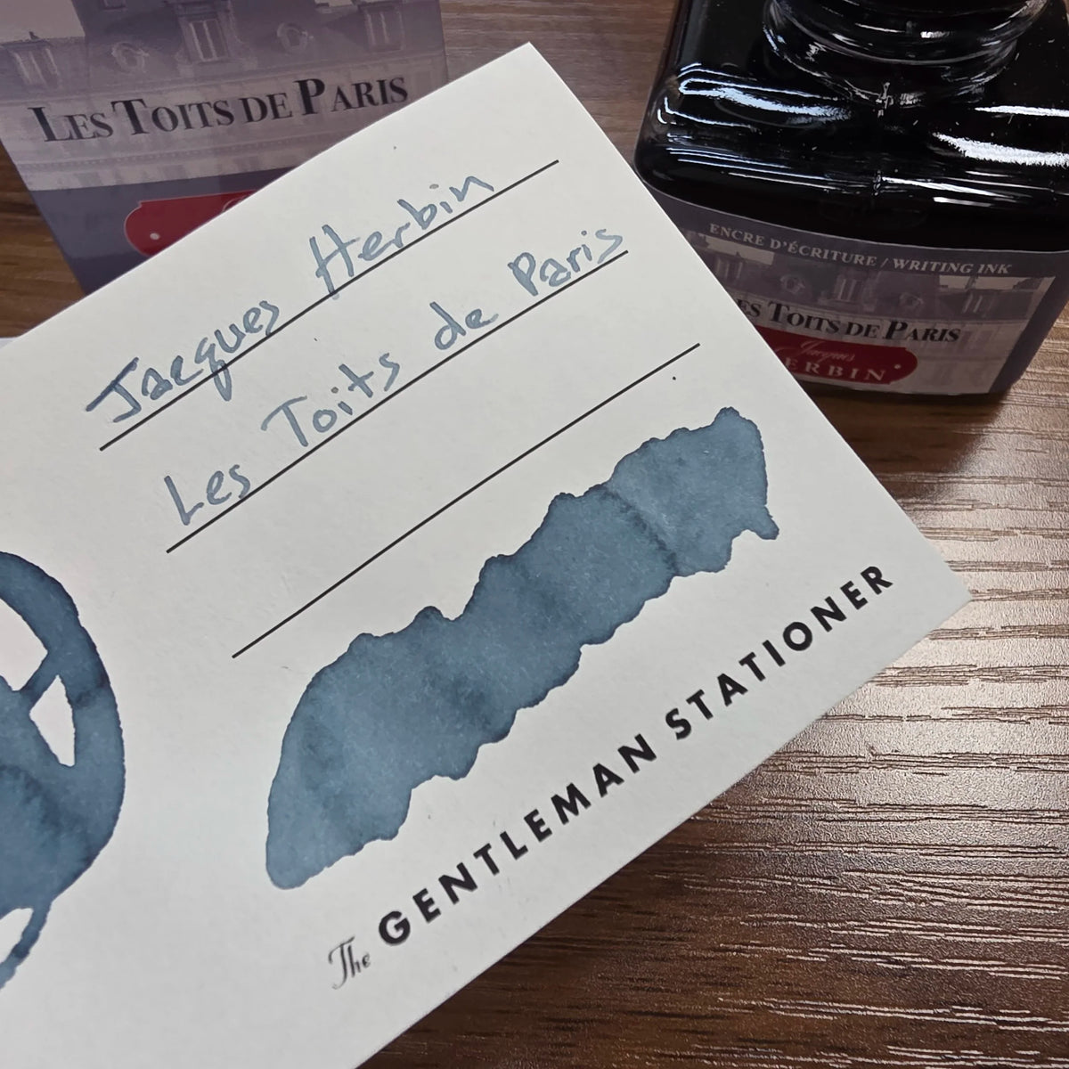 Herbin Les Couleurs de paris Les Toits de Paris Grey Ink Swatch 