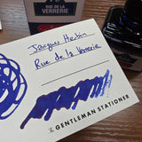 Herbin Les Couleurs de paris Rue de law Verriere Blue Ink Swatch