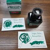 Herbin Les Couleurs de paris Metropolitain Green Ink Bottle and Swatch