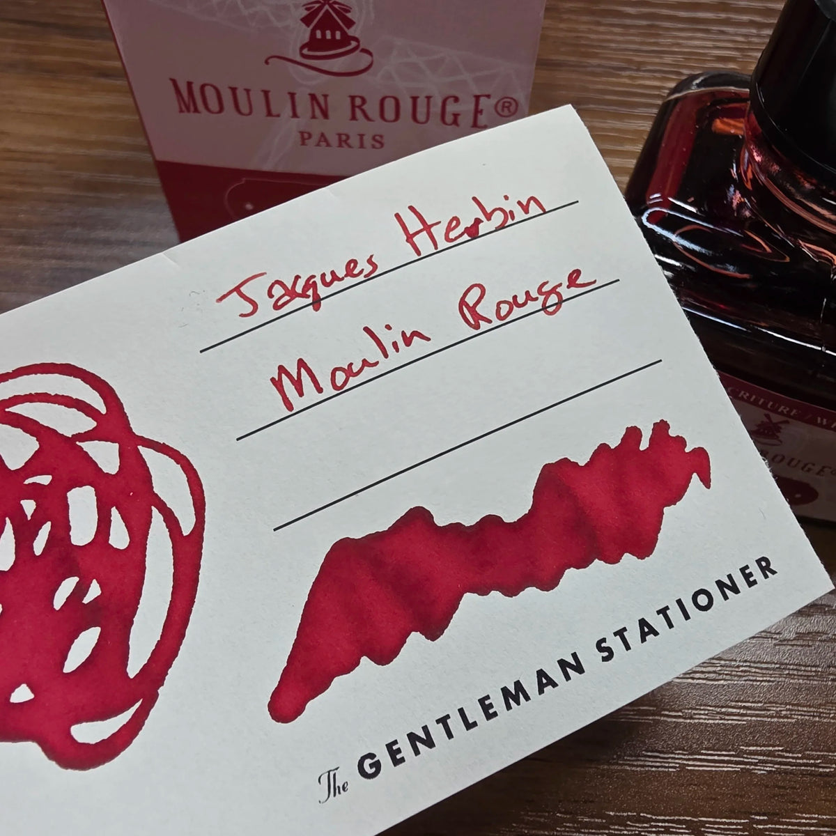 Herbin Les Couleurs de paris Moulin Rouge Red Ink Swatch