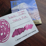 Teranishi Fujiyama Irodori Fountain Pen Ink Sakura Pink Swatch