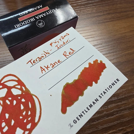 Teranishi Fujiyama Irodori Fountain Pen Ink Akane Red Swatch