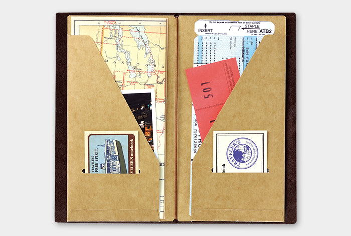 TRAVELER'S Notebook Kraft Folder Standard Open Full