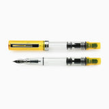 TWSBI ECO Transparent Yellow Fountain Pen Capped vs. Uncapped