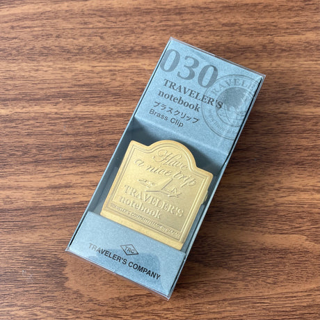 TRAVELER'S Company Brass Notebook Clip Airplane Design