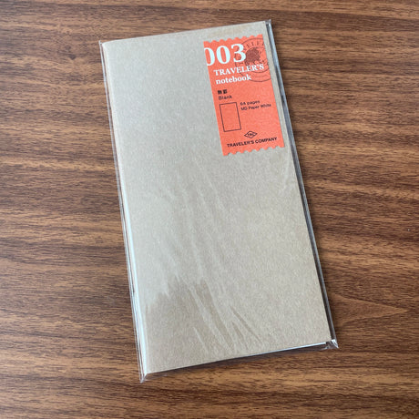 TRAVELER'S Notebook Standard Refill 003 MD Blank White